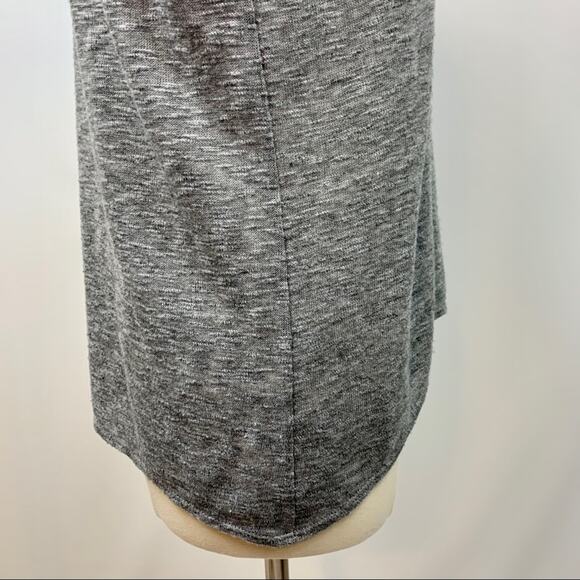 Old Navy Grey Black Light Knit Sweater Long Sleeve Hi Lo Hem Small/Medium - Picture 8 of 11